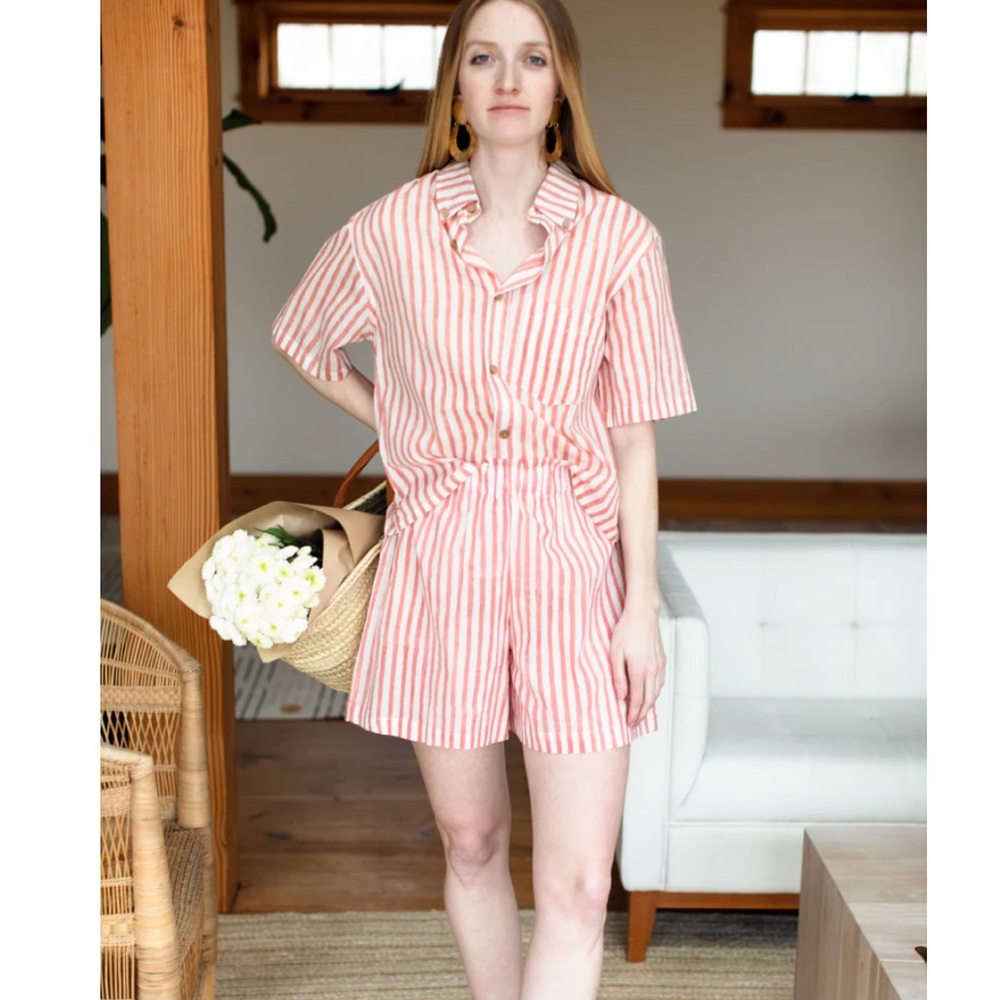 Emerson Fry India Collection Pull On Striped Shorts